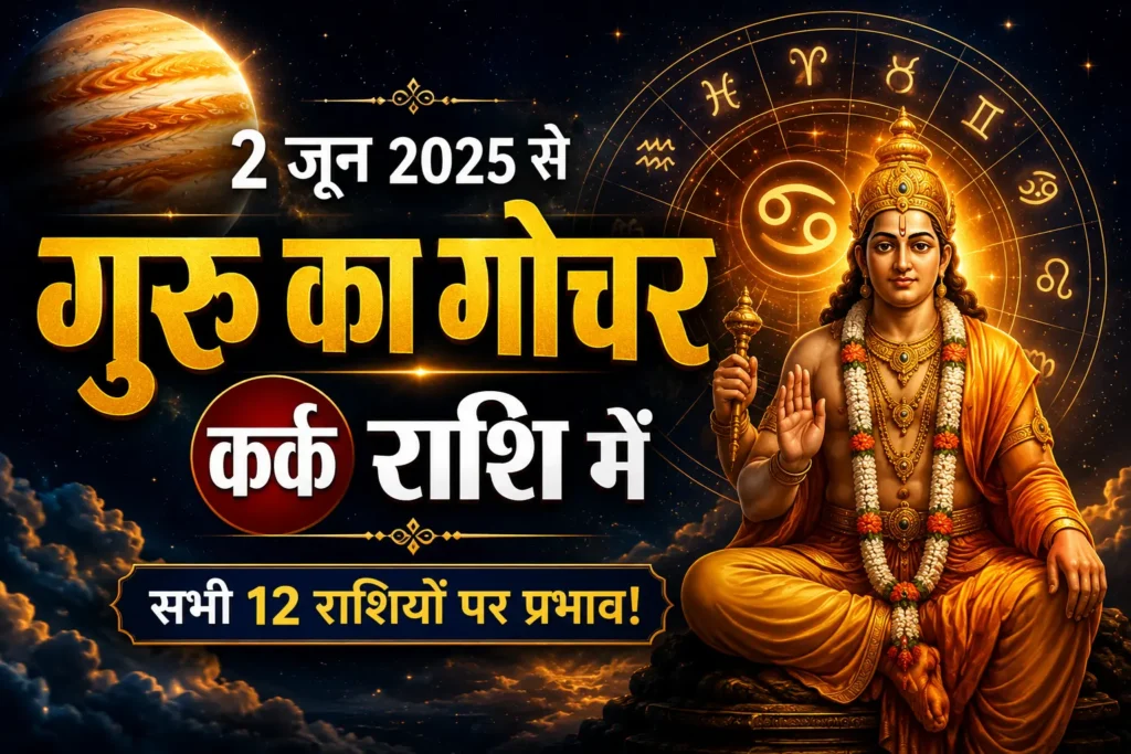 2 जून 2026 गुरु गोचर कर्क राशि में प्रवेश: सभी 12 राशियों पर विस्तृत प्रभाव